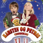 Bildet viser en gutt og ei jente som ser forventningsfulle ut